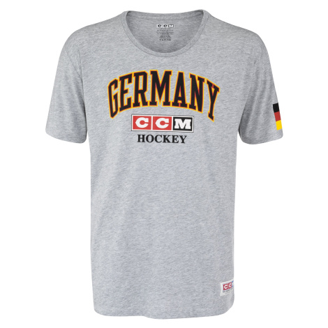 CCM FLAG TEE TEAM GERMANY Athletic Grey Men's T-Shirt