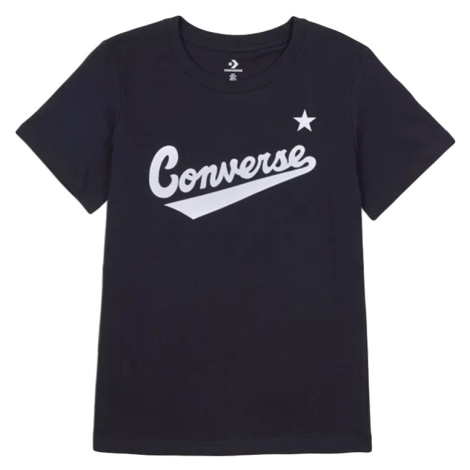 Converse Center Front Nova Classic Tee - Dámske - Tričko Converse - Čierne - 10021940-A02