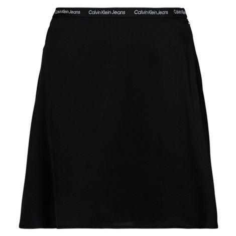 Calvin Klein Jeans  LOGO ELASTIC SKIRT  Sukňa Čierna