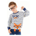 Denokids Fox Striped Boy's Long Sleeve Sweatshirt