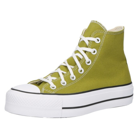 CONVERSE ÄŒlenkovÃ© tenisky 'CHUCK TAYLOR ALL STAR LIFT'  kiwi / Ä�ierna / biela