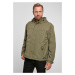 Windbreaker with front zipper olive