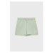 Detské krátke nohavice Guess zelená farba, s potlačou, nastaviteľný pás