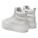 Calvin Klein Sneakersy Bold Platf Mid Oh Mg Lth YW0YW01583 Biela