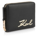 Peňaženka Karl Lagerfeld K/Signature 2.0 Md Zip Wllt Black/Gold