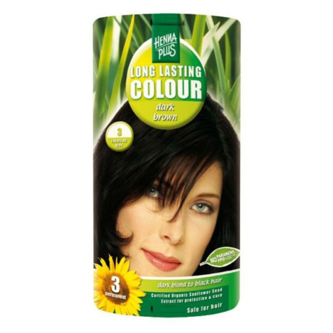 Henna Plus Přírodní barva na vlasy tmavě hnědá 3, 100 ml