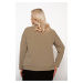 Karina women's long-sleeved sweatshirt - camel