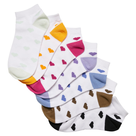 Sneaker socks made of recycled yarn Heart 7-Pack multicolor Urban Classics