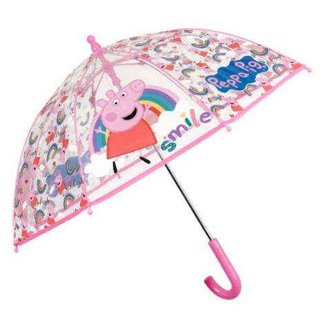 Detský dáždnik PEPPA PIG Transparent, 75107 Perletti