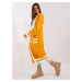 Long oversized mustard cardigan