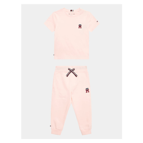 Tommy Hilfiger Súprava tričko a nohavice KN0KN01641 Ružová Regular Fit