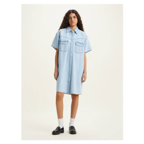 Levi&#39;s Light Blue Denim Shirt Dress Levi&#39;s® Elowen Western - Women Levi´s