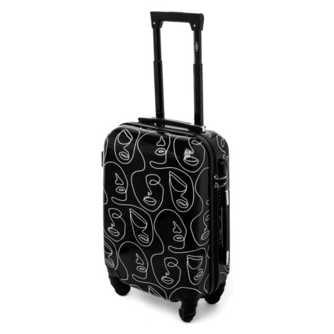 Čierna sada 3 škrupinových cestovných kufrov &quot;Mystery&quot; - veľ. M, L, XL