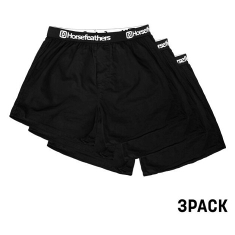 3PACK men's boxer shorts Horsefeathers Frazier black