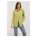 Bigdart 20217 Pocket Detailed Striped Oversize Shirt - Green