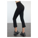 Trendyol Black Spanish Leg Yoga Capri Length Knitted Sports Leggings