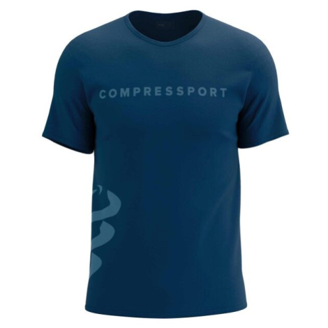 Compressport LOGO SS TSHIRT Pánske tréningové tričko, modrá, veľkosť