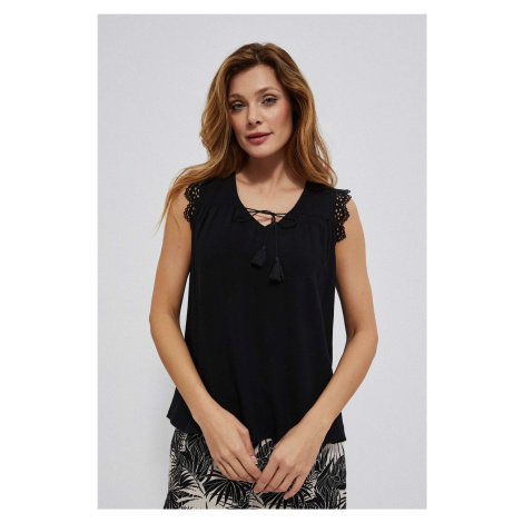 Viscose top with lace Moodo