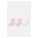 Dagi Ecru-Pink Girl's 3-Piece Lace Socks
