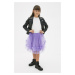 Trendyol Lilac Ruffle Tulle Girl Knitted Skirt