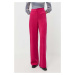 Nohavice MAX&Co. dámske, ružová farba, rovné, vysoký pás