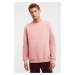 GRIMELANGE Travis Men's Soft Fabric Regular Fit Round Neck Pink Sweatshir