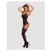 Čierne body Bodystocking G310 Obsessive