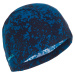 Látková plavecká čiapka s potlačou Hide modro-čierna
