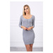 Dress with nap neckline gray