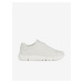 White Men's Leather Sneakers Geox Adacter - Men's