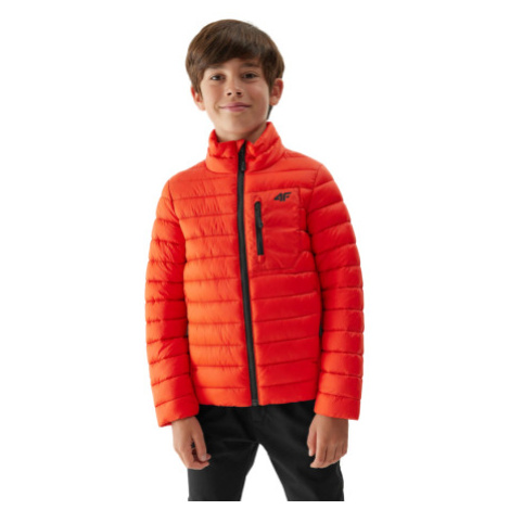 Chlapčenská bunda 4F JUNIOR DOWN JACKET-JAW23TDJAM220-70S-ORANGE