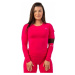 Nebbia Long Sleeve Smart Pocket Sporty Top Pink Fitness tričko