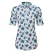 Footjoy 1/2 Zip Floral Print Lisle Lavender/Mint/Navy Polo košeľa