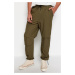 Trendyol Khaki Jogger Fit Voľné Padákové Nohavice