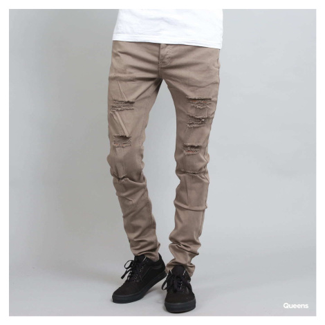 Kalhoty Sixth June Destroyed Jeans Sand