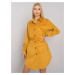 Mustard dress with buttons