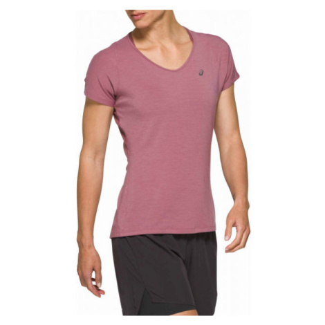Asics V-NECK SS TOP Dámske bežecké tričko, ružová, veľkosť