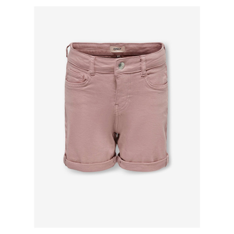 Pink Girly Denim Shorts ONLY Phine - Girls