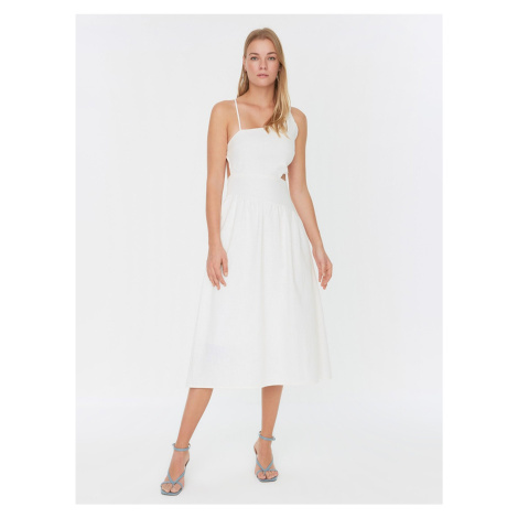 White Summer Midi Dress Trendyol - Women