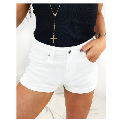 BEVER women's denim shorts white DStreet