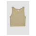 DEFACTO Girl's Crew Neck Basic Tank Top