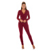 Sexy !Koucla! Elegant V-neck Jumpsuit BORDEAUX