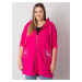 Tmavoružová dámska mikina na zips s vreckami RV-BL-6795.84-fuchsia