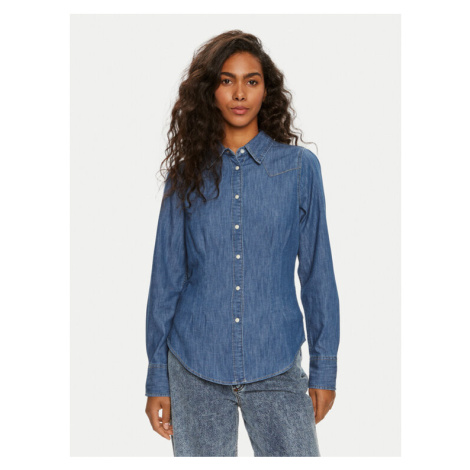 Wrangler džínsová košeľa 112356470 Modrá Slim Fit