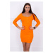 Dress with nap neckline orange