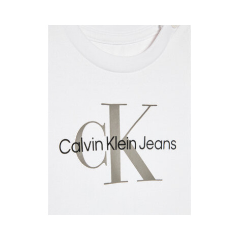 Calvin Klein Jeans Tričko Monogram IN0IN00001 Biela Regular Fit