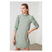Trendyol Mint Velvet Ruffle Detailed Dress