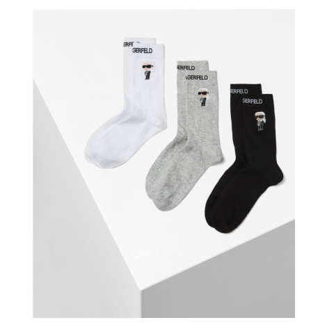 Ponožky 3-Pack Karl Lagerfeld K/Ikonik 2.0 Socks 3 Pack Rôznofarebná