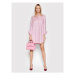 Elisabetta Franchi Košeľové šaty AJ-27D-21E2-V330 Ružová Regular Fit