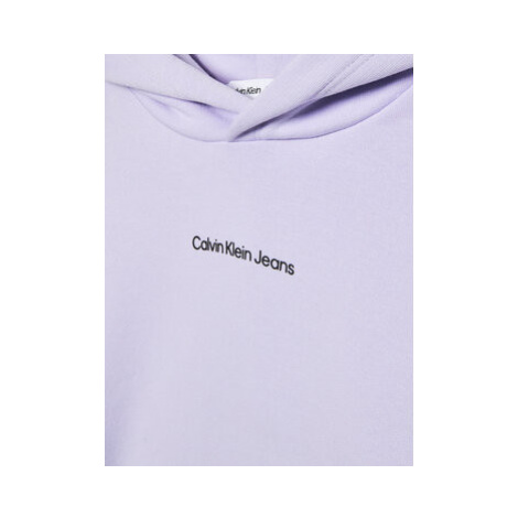 Calvin Klein Jeans Mikina Logo IG0IG01517 Fialová Relaxed Fit